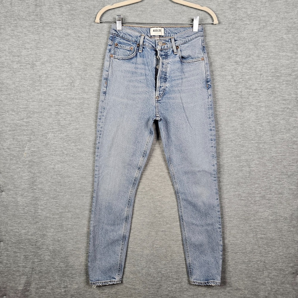 AGOLDE Nico Women's Blue Button Fly Jeans Size 25